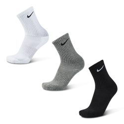 Unisex Calcetines - Nike Everyday Cushioned Crew 3 Pack - Whiteblack-Carbon Heatherbl-Black