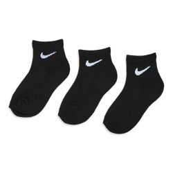 Unisex Socks - Nike Kids Ankle 3 Pack - Black-Black