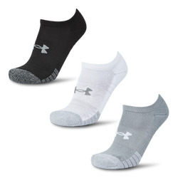 Unisex Socks - Under Armour No Show Heatgear - Steel-White-Black