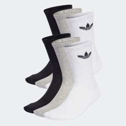 Unisex Calcetines - adidas Trefoil Cushion Crew - Black-White-Medium Grey Heather