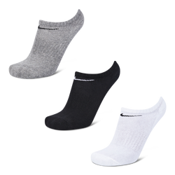 Unisex Socks - Nike No Show 3 Pack - White-Carbon Heather-Black