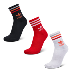 Unisex Socks - adidas 3 Pack Crew - White-Red-Black