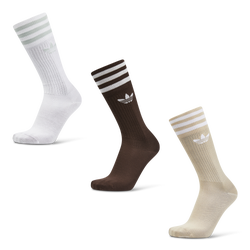Unisex Sokken - adidas Solid Crew 3 Pack - White-Clay Strata-Wonder Silver