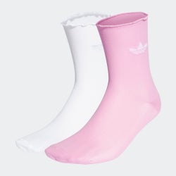 Unisex Socks - Step Into You - adidas 2 Pack Originals Ankle Socks - Wht-Bliss Orchid