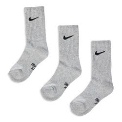 Unisex Socks - Nike Kids Crew 3 Pack - Dark Grey Heather-Dark Grey Heather