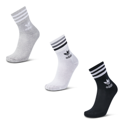 Unisex Socks - adidas Crew Sock - White-Medium Grey Heather-Black