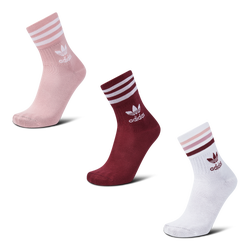 Unisex Socks - adidas Crew Sock - White-Wonder Mauve-Shadow Red