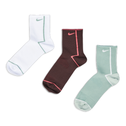 Unisex Socks - Nike Quarter 3Pk - Seafoam-Jade Smoke-Brown