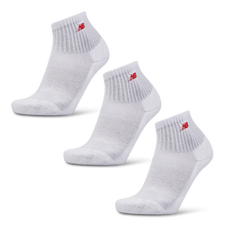 Unisexe Chaussettes - New Balance Quarter 3 Pack - White-White