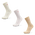 New Balance Crew 3 Pack - Unisex Socken Offwhite-Beige-Light Pink