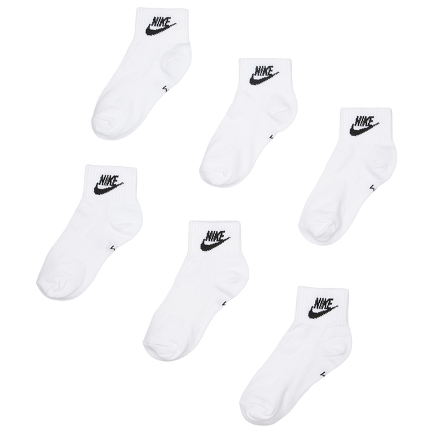 Nike 3 Pack Ankle Unisex Socks - White - Size 8 - 11