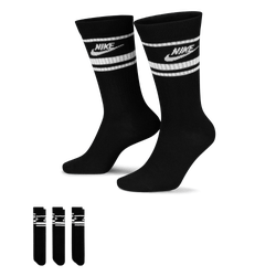 Unisex Socks - Nike 3 Pack Crew - Black-White