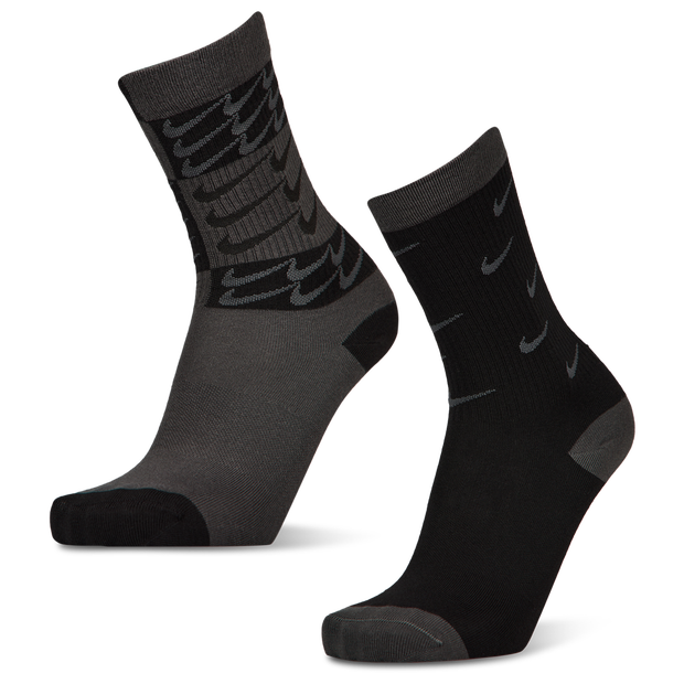 Nike Crew 2 Pack Unisex Socks - Grey - Size 2 - 5
