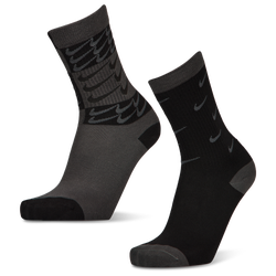 Unisex Sokken - Nike Crew 2 Pack - Blackdk Smoke Grey-Dk Smoke-Grey