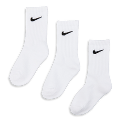 Unisex Socks - Nike Kids Crew 3 Pack - White-White