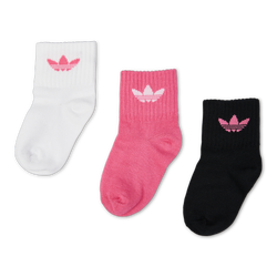 Unisex Sokken - adidas Kids Mid Ankle 3 Pack - Unisex-Unisex-White