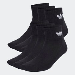 Unisex Socken - adidas Mid Ankle 6 Pairs - Black-Black