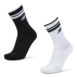 Unisex Socks - New Balance Crew 2 Pack - Black-White-Black