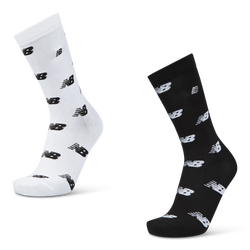 Unisex Socks - New Balance Crew 2 Pack - Black-White-Black