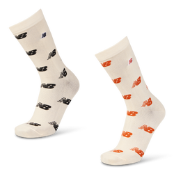 Unisex Socken - New Balance Crew 2 Pack - Orange-Black