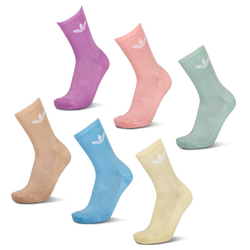 Unisex Socken - adidas Crew 6 Pack - Light Blue-Almost Yellow-Preloved Purple