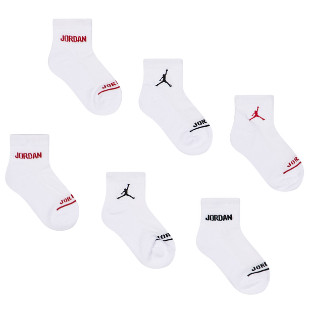 Image of Jordan Kids Ankle 6 Pack unisex Calze - Bianco - Foot Locker035