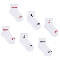 Unisex Socks - Jordan Kids Ankle 6 Pack - White-White