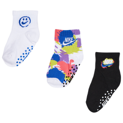 Unisexe Chaussettes - Nike Kids Ankle No Slip 3 Pack - White-White-Black