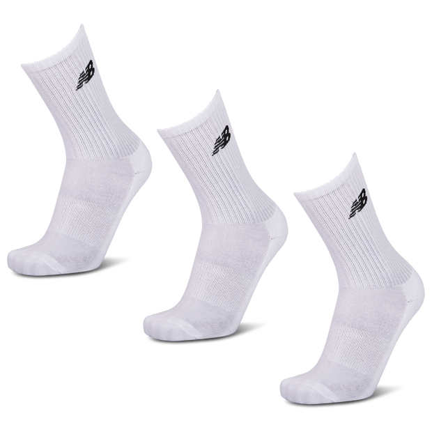 New Balance Crew 3 Pack Unisex - Calze Bianco - Taglia 39-42 - Algodón