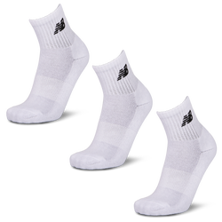 Unisex Socks - New Balance Quarter 3 Pack - White-White-White