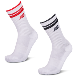 Unisex Socks - New Balance Crew 2 Pack - White-Rd-Blck