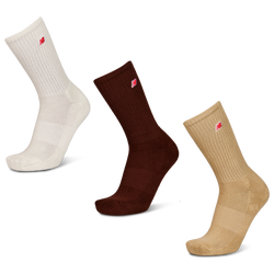 Unisex Socken - New Balance Crew 3 Pack - Green-White-Brwn
