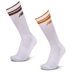 Unisex Socks - New Balance Crew 2 Pack - White-Brwn-Brwn