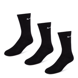 Unisex Socks - Nike Kids 3Pack 34-38 Crew - Black-Black-White
