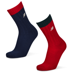 Unisex Socks - New Balance Crew 2 Pack - Blue-Red-Red