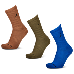 Unisex Socks - Jordan Crew 3 Pack - Game Royalblack-Medium Olive-Brown