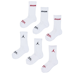 Unisex Socks - Jordan Kids Crew 6 Pack - White-White-White