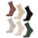 Foot Locker Crew 6 Pack - Unisex Sokken Beige-Brown-Dark Brown