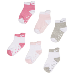 Unisexe Chaussettes - Nike Kids Ankle 6 Pack - Magic Flamingo-Magic Flamingo-Pink