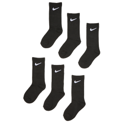 Unisex Calcetines - Nike Kids Crew 6 Pack - Black-Black-Black