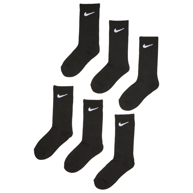Nike Kids Crew 6 Pack Unisex - Calze Nero - Taglia 27 - 35 - Algodón
