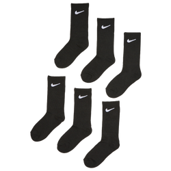 Unisex Calcetines - Nike Kids Crew 6 Pack - Black-Black-Black