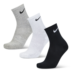 Unisex Sokken - Nike Crew Sock 3 Pack - Grey-White-Black