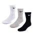 Nike 3 Pack Crew Mix Medium - Unisex Socks Grey-White-Black