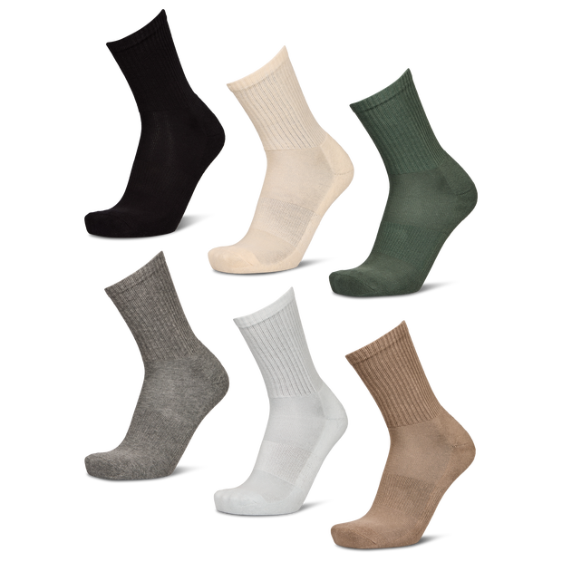 Foot Locker Crew 6 Pack Unisex - Calze Blu - Taglia 39 - 42 - Algodón