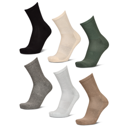 Unisex Sokken - Foot Locker Crew 6 Pack - Light Blue-Grey-Beige