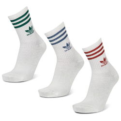 Unisex Socken - adidas Mid Cut Crew 3 Pack - White-Preloved Ruby-Preloved Ink