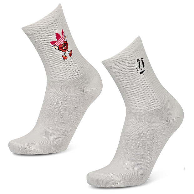 Adidas Crew 2 Pack Unisex Socks - White - Size 8.5-10