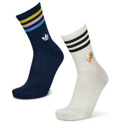 Unisex Socks - adidas Crew 2 Pack - Multicolor-Chalk White-Blue