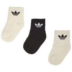 Unisex Socken - adidas Kids Mid Ankle 3 Pack - Black-Cream White-Alumina